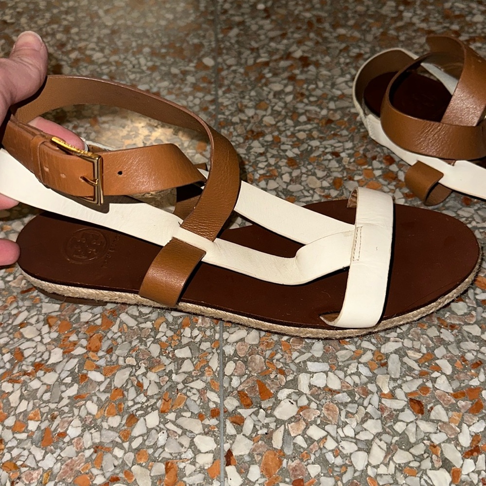 Tory Burch espadrille ankle wrap sandals